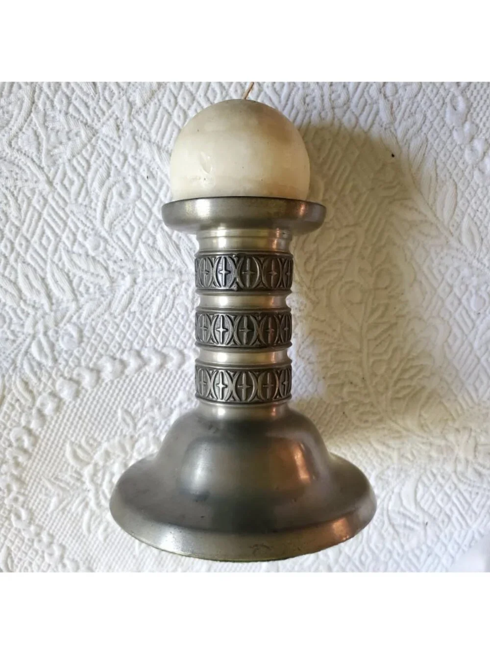 Vtg Haugrud Norwegian Pewter scandinavian 7x6